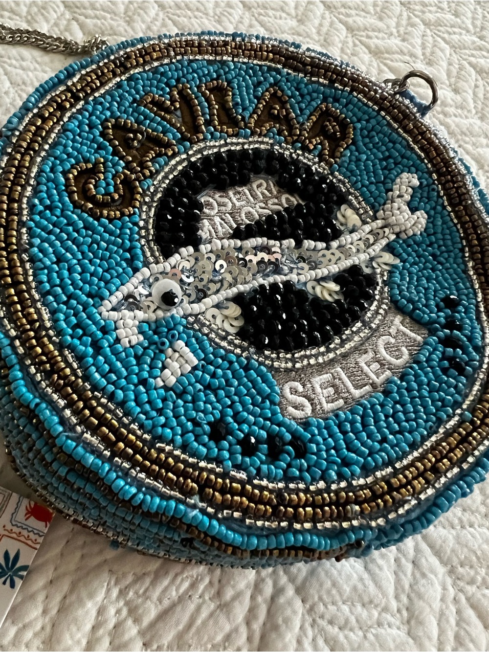 Viral Beaded Caviar Bag NWT
